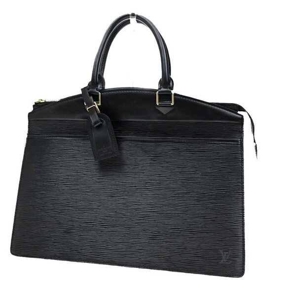 LOUIS VUITTON LV Logo Riviera Hand Bag Epi Leather Black France M48182 62FB462 - Picture 1 of 16